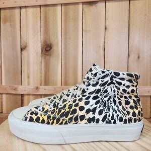 STRAYE Venice High Top Shoes Mens 10 Animal Print Canvas Skate Sneakers